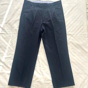 Faconnable Trousers Pants Men LP 36 Pleated Navy 100% cotton